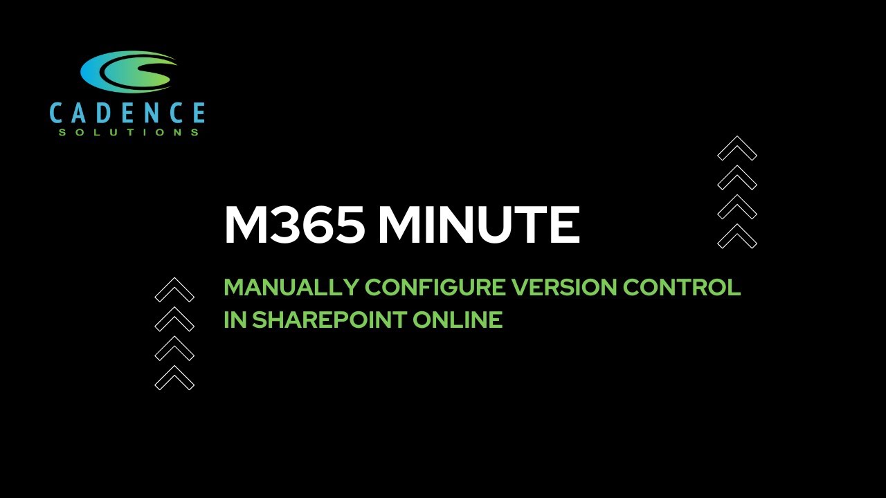 Manually Configure Version Control in SharePoint Online - YouTube