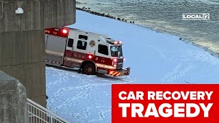 Woman found dead in car pulled from the Ohio River