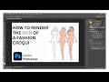 How to render the skin of a fashion croqui