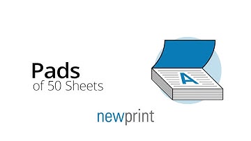 Notepads Glued in Pads of 50 Sheets