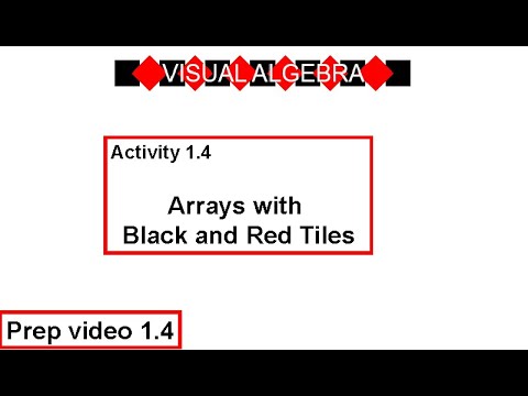 Prep 1.4 | Visual Algebra—Arrays with Black and Red Tiles