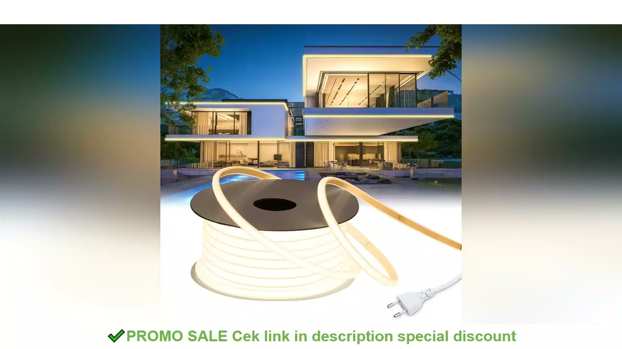 110V 220V Cob LED Tape Outdoor Waterproof Christmas Decor 5/10/20/30M Neon Led Strip with Switch Gar