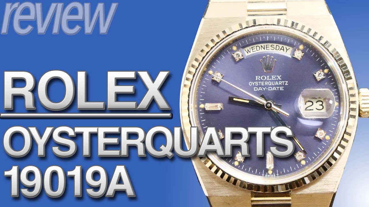 Rare Rolex Oysterquartz Day Date Ref.19019A #Watch Review - YouTube