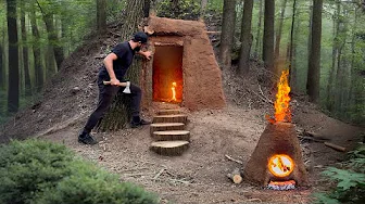 Building of a Clay Shelter and Stove for Wilderness Survival