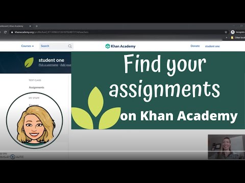 Khan Academy:  Finding Assignments