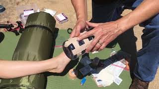 Leukotape to treat sprains strains and blisters in backcountry