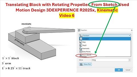 Video 6 Motion Design Translating Block with Rotating Arm Kinematics 3DEXPERIENCE Nader Zamani