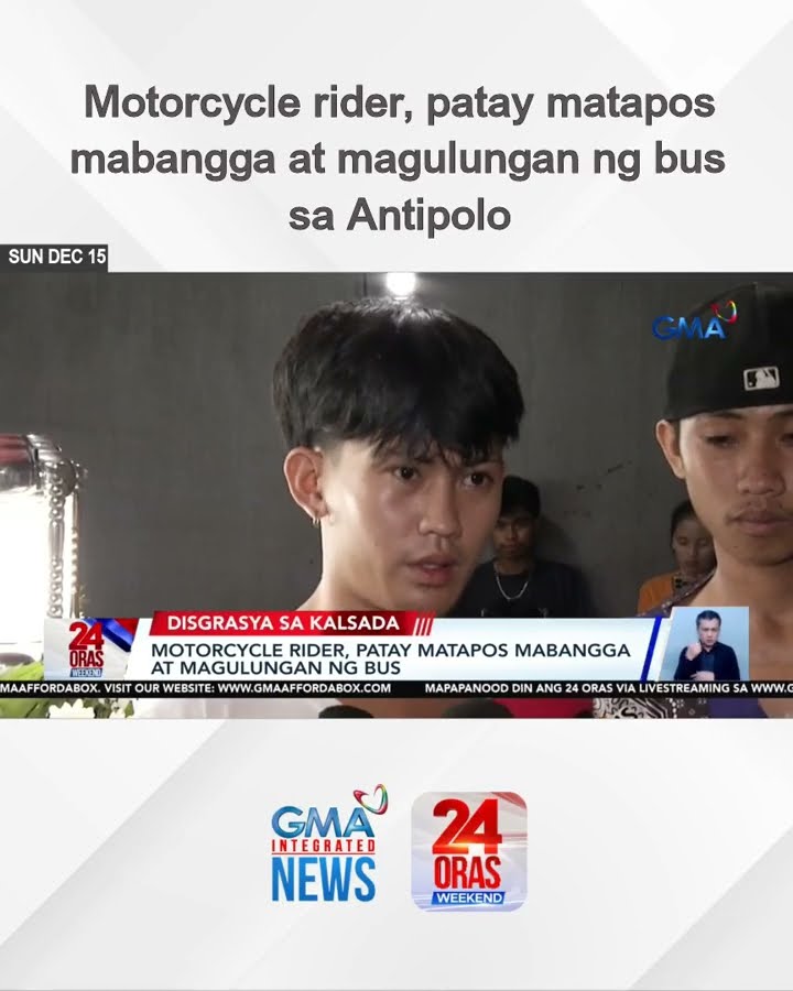 Motorcycle rider, patay matapos mabangga at magulungan ng bus sa Antipolo | 24 Oras Weekend
