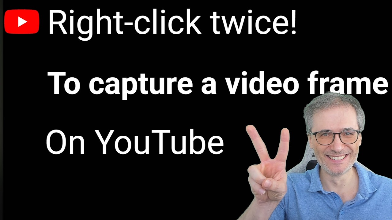 Thumbnail for Right-click twice to capture any video frame on YouTube