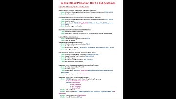 Sepsis ICD 10 CM guidelines Part 3