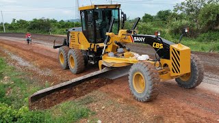 Process Of Building Road Foundations In The Province Using Modern Machinery Group Techniques