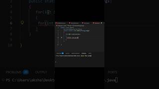 Printing * pattern using nested for loop. #java #code #loops