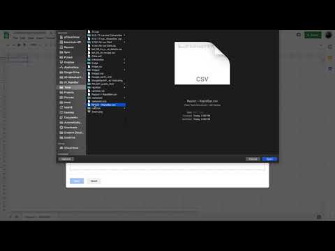 How to import RapidBar inventory data into a Spreadsheet