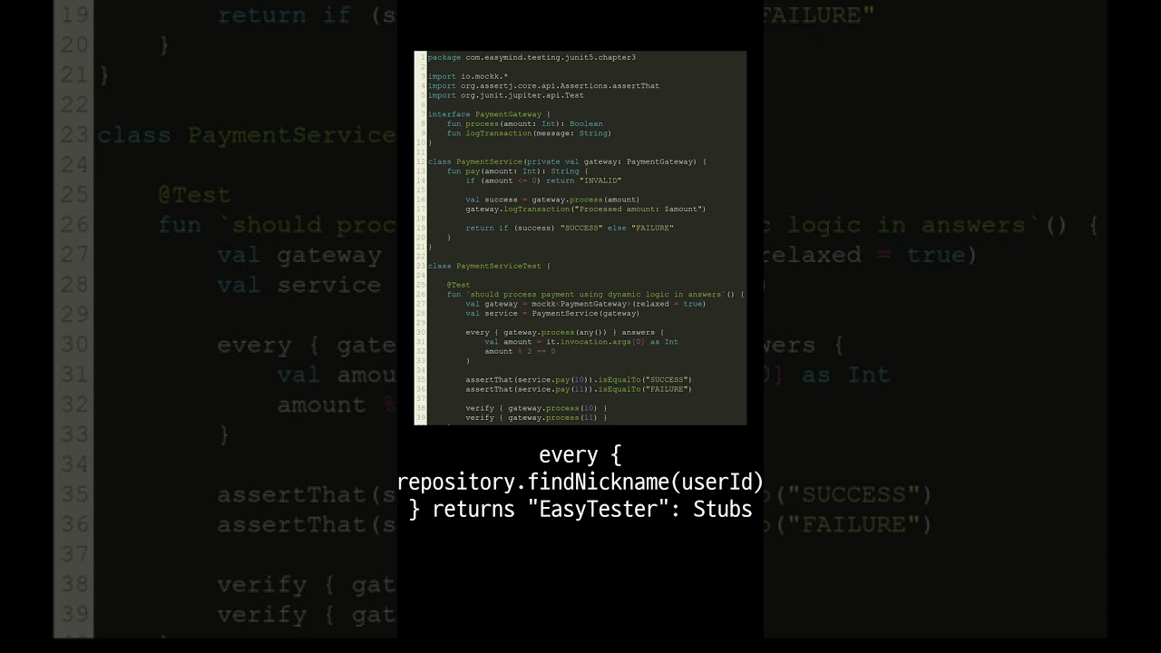 Kotlin MockK Tutorial: Master Unit Testing with Stubbing & Verification!