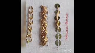 Aari Zardosi Stem Stitch