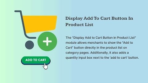 Display Add To Cart Button In Product List
