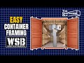 Wood framing method for shipping containers