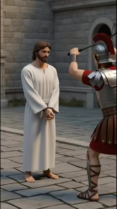 Jesus is Scourged and Crowned with Thorns by the Roman Soldiers #jesus #christian #aivideo ✝️❤️‍🔥