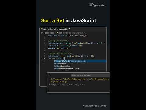 Sort a Set in JavaScript