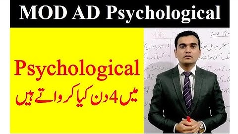 MOD Psychological Test Preparation | AD MOD Psychological | Assistant Director MOD Psychometric