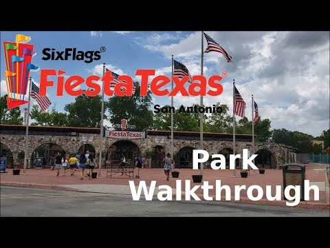 Six Flags Fiesta Texas park walkthrough