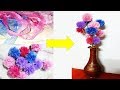 Net flower new idea  very easy net flower tutorial  beautiful flower vase