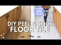 HOW TO INSTALL PEEL AND STICK VINYL FLOORING I HOW TO TILE AROUND TOILET I BUDGET RENO (PT. 2)