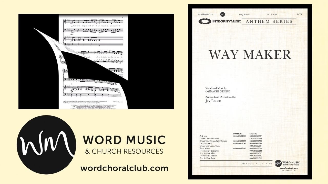 Way Maker (SATB ) by Osinachi Okoro/arr. Cli