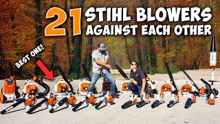 What's the MOST POWERFUL Stihl Leaf Blower?  21 Stihl Blowers TESTED!