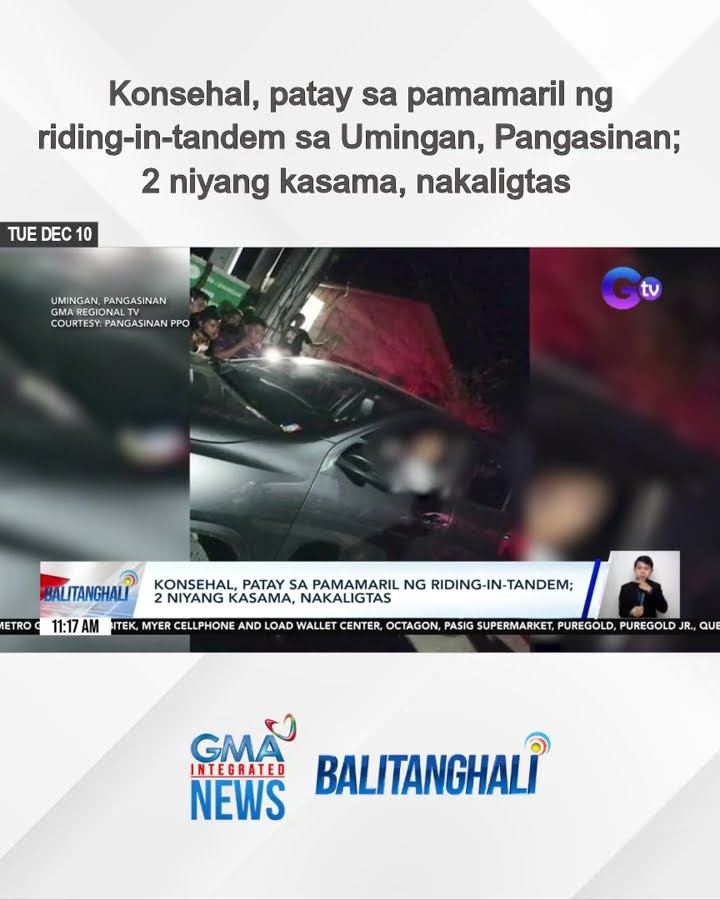 Konsehal, patay sa pamamaril ng riding-in-tandem; 2 niyang kasama, nakaligtas | Balitanghali