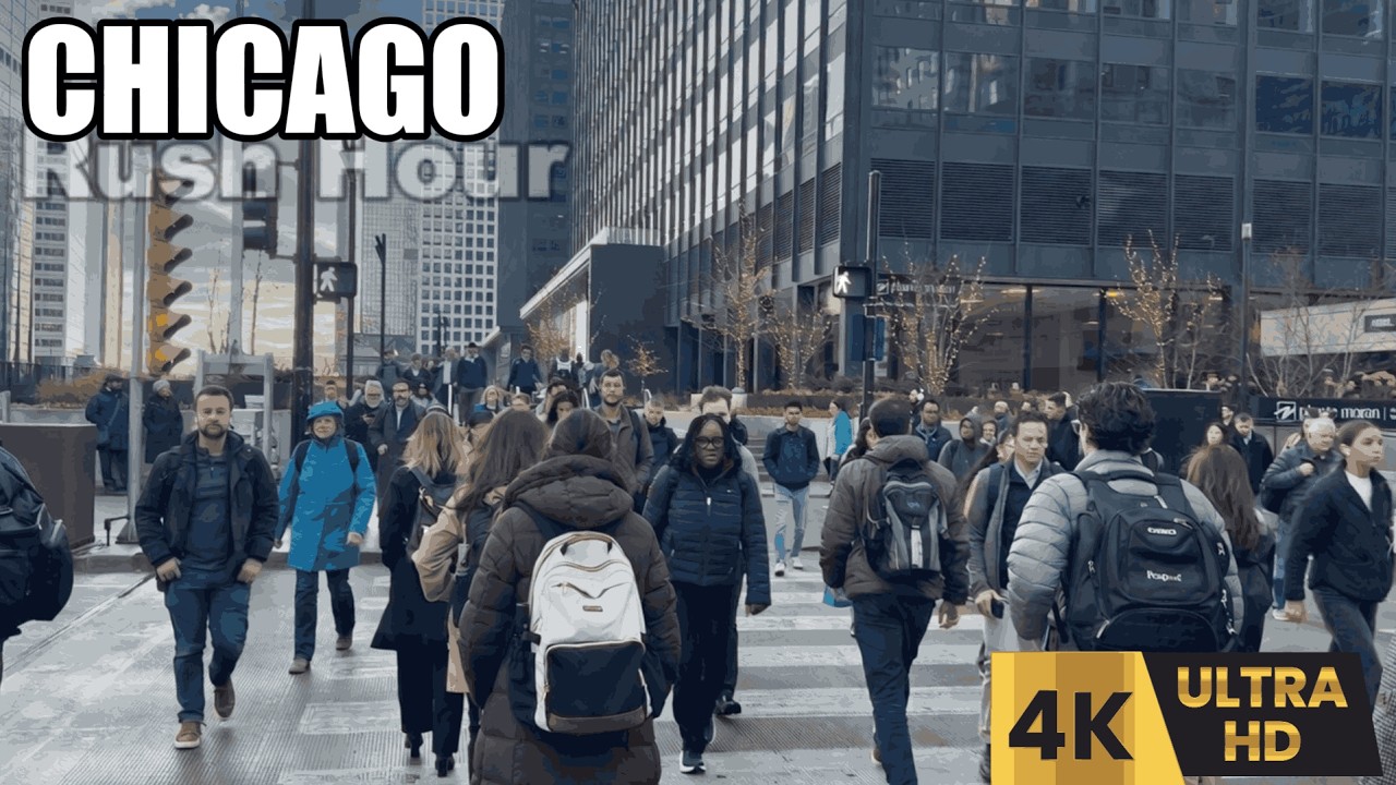 CHICAGO Walking Tour [4K] - This Is Chi Town - DOWNTOWN At 8 AM February 18, 2026