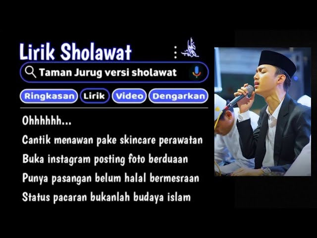 Lirik shalawat  Taman Jurug versi Shalawat . #gusazmi #shalawatterbaru class=