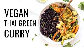 HEALTHY TOFU GREEN CURRY | easy vegan dinner recipe