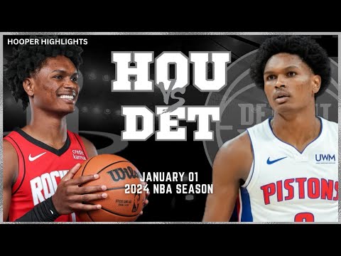 Houston Rockets vs Detroit Pistons Full Game Highlights | Jan 1 | 2024 NBA Season