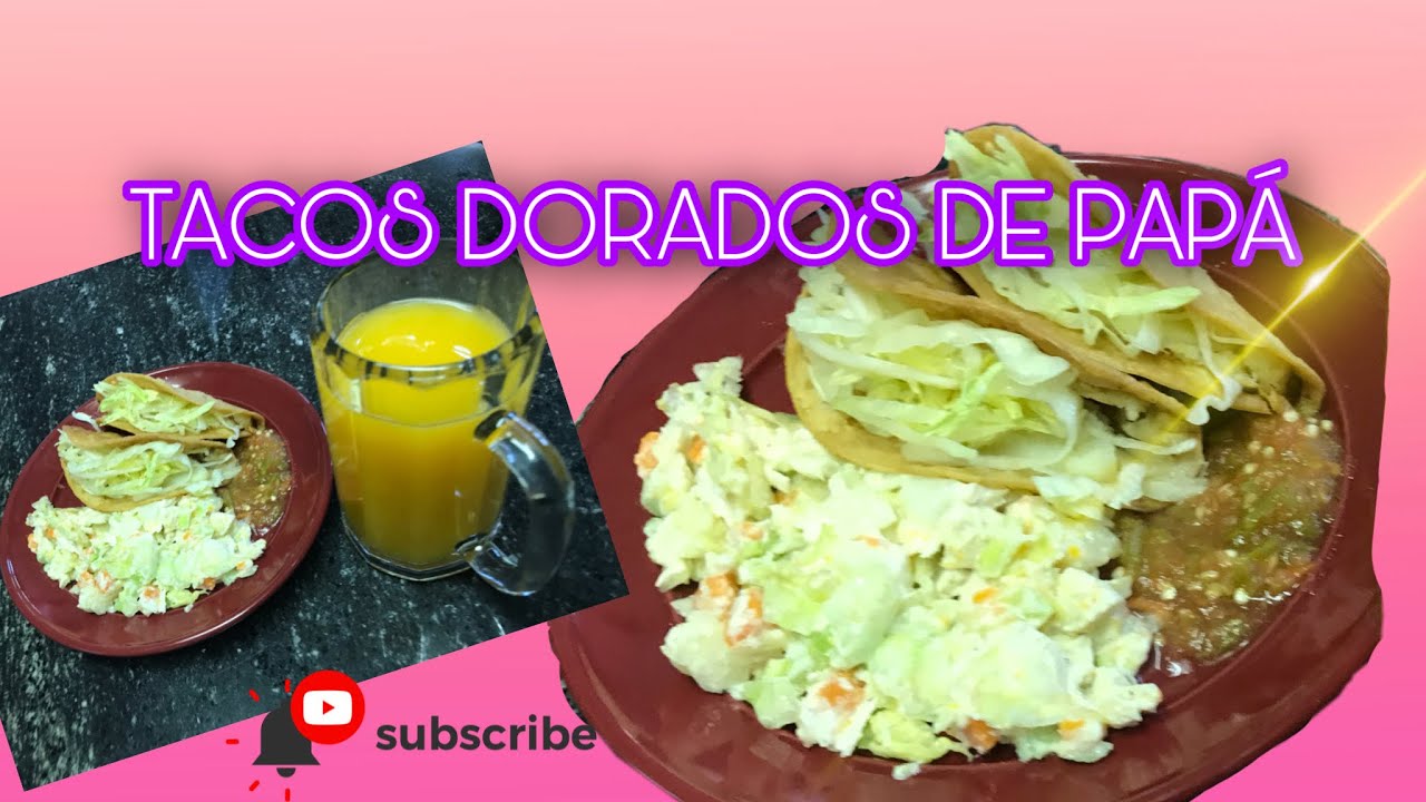 Tacos dorados de papa con ensalada y salsa (there’s a English version on my channel ) YouTube