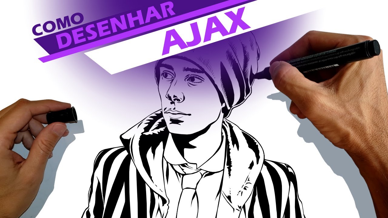 Ajax da série Wandinha, Wednesday - Como desenhar / How to draw 