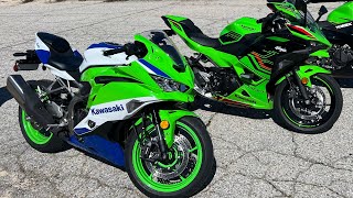 Stock Kawasaki Ninja 500 vs Stock ZX4RR | Canyon Run