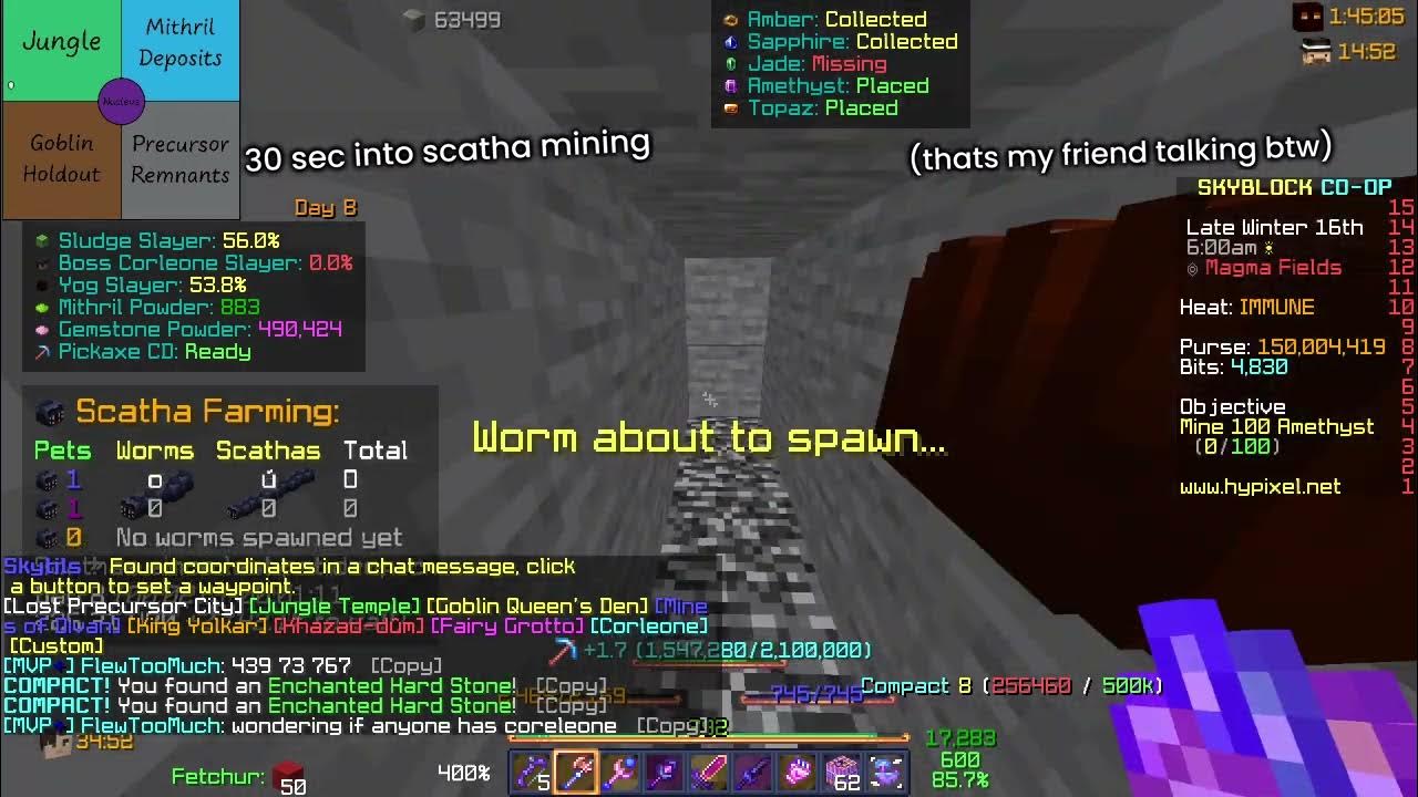 Fastest scatha pet drop (1/10000) YouTube