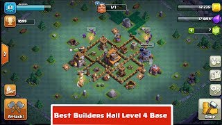The Best Builders Hall Level 4 Base Clash Of Clans