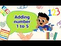 Basic addition for Kids | Adding Numbers 1 to 5 | Fun Math Learning