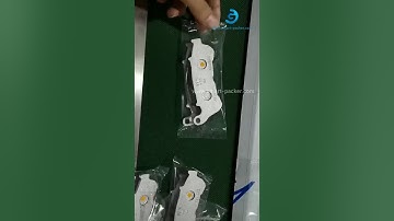 Automatic car auto spare part breaks horizontal flow bag packaging machine testing video