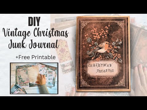 DIY Vintage Christmas Junk Journal ✨ Cozy ASMR Crafting for