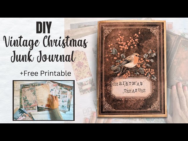 DIY Vintage Christmas Junk Journal ✨ Cozy ASMR Crafting for