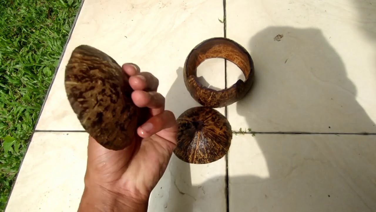 pembuatan asbak dari  batok  kelapa  YouTube