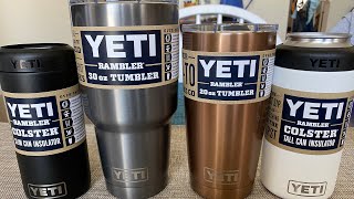 New 4K 2020 Yeti Colors Brushed Graphite & Copper Tumblers New