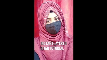 Instant Layered Hijab Tutorial || Wedding Simple Hijab Style || #hijabtutorial #Saniyashaik #shorts