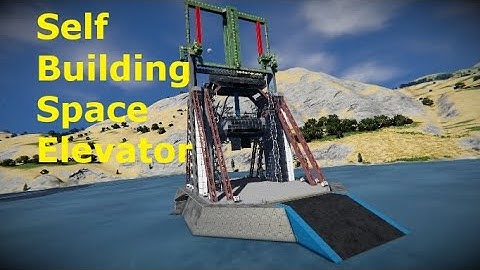 Space Engineers - Self Building Wheel Powered Space Elevator Showcase
