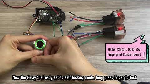 Grow KS220-L DC30-75V Two Relays Fingerprint Control Board With Self-locking/Jog/Ignition Mode