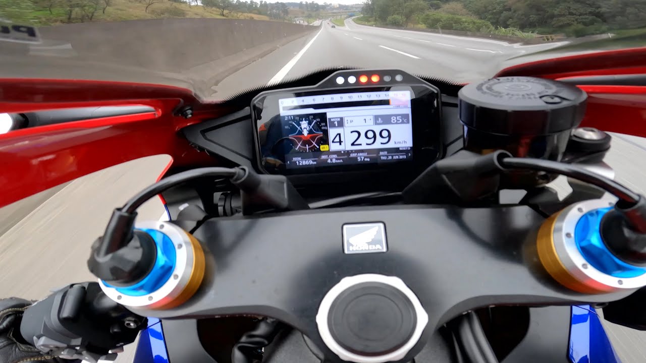 TOP SPEED E ACELERO FORTE NA ANHANGUERA CBR 1000 RR-R