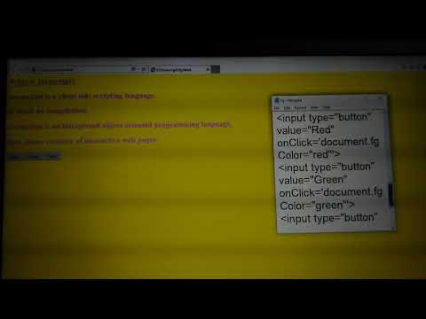 Change of text by clicking buttons in JavaScript